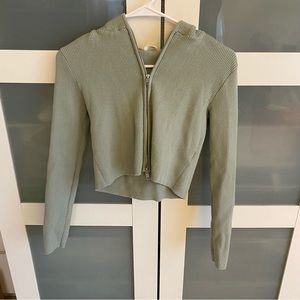 John Galt / Brandy Melville🌿Sage Green Zip Cardigan | OS